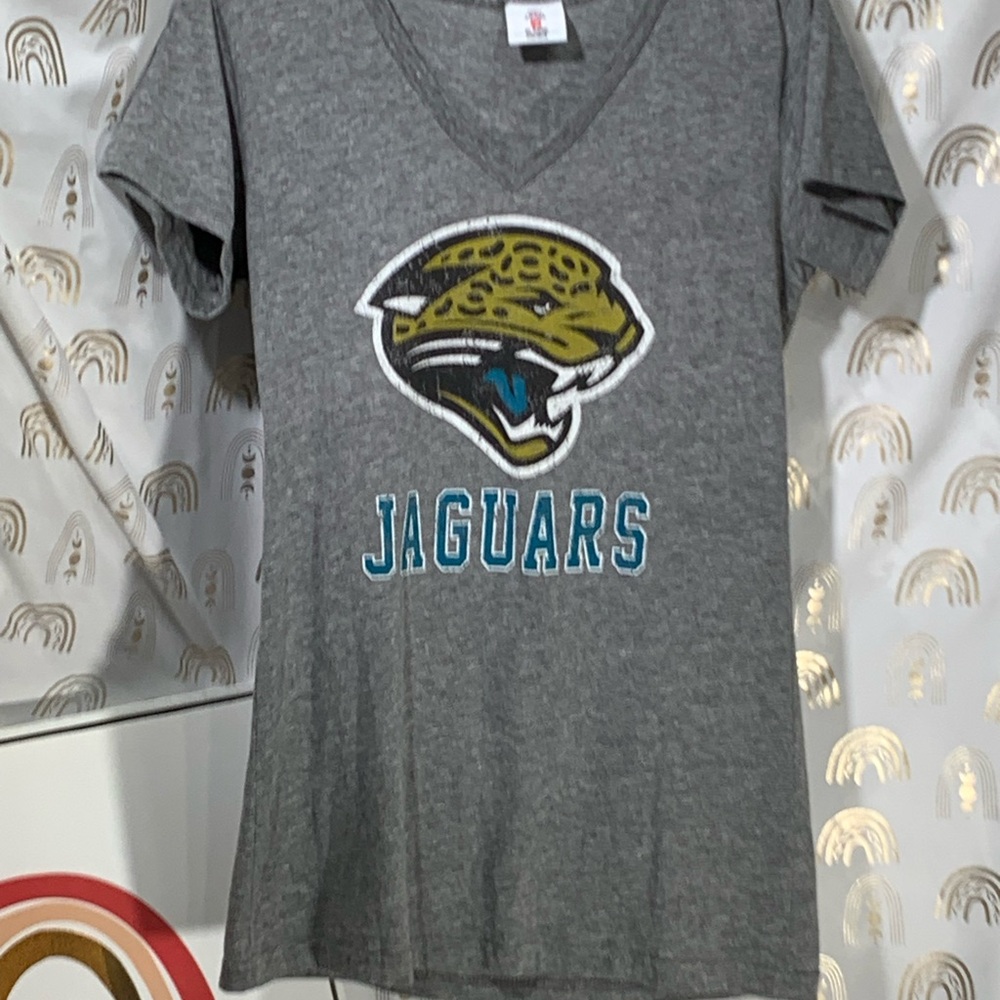 NFL Gray Jaguars Women's Short Sleeve Tee